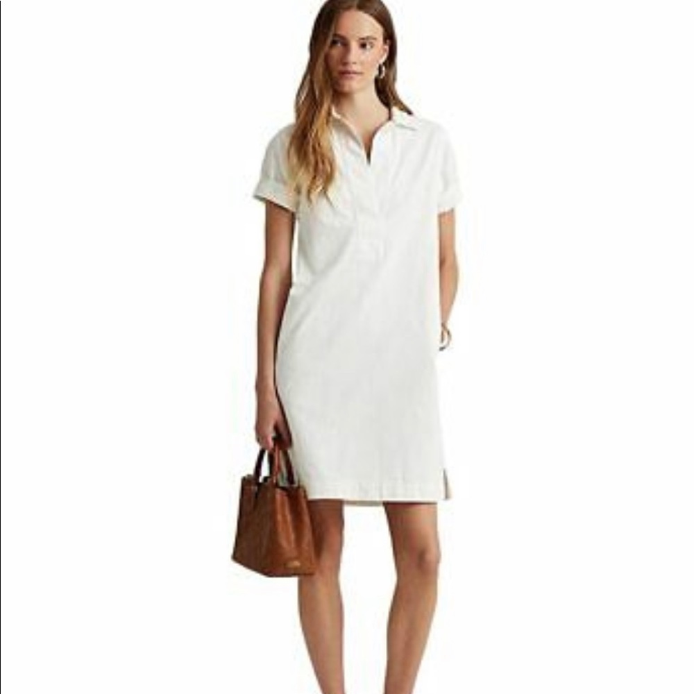 Ralph Lauren White denim shirt dress